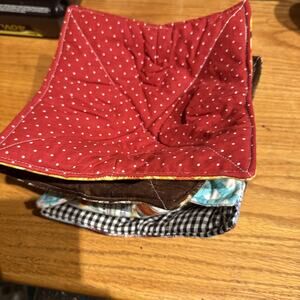 Bowl Cozies Microwavable Soup Bowl Cozies pot holder fabric bowl cozy Lot Of 4